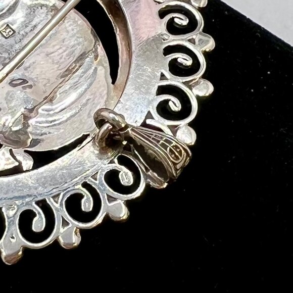 Egyptian Pharoah Sterling Brooch - Picture 5 of 7